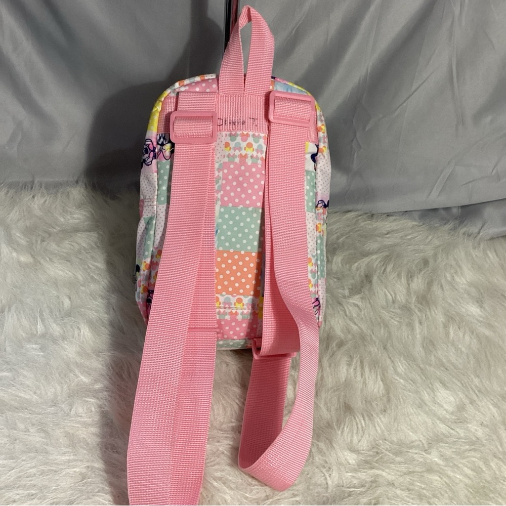 Disney Minnie Mouse Girlie Mini Backpack Toddlers Up Pink Yellow CUTE - Picture 3 of 10